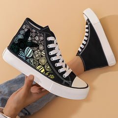 Girl's High Top Easter Egg Pattern Skate Shoes