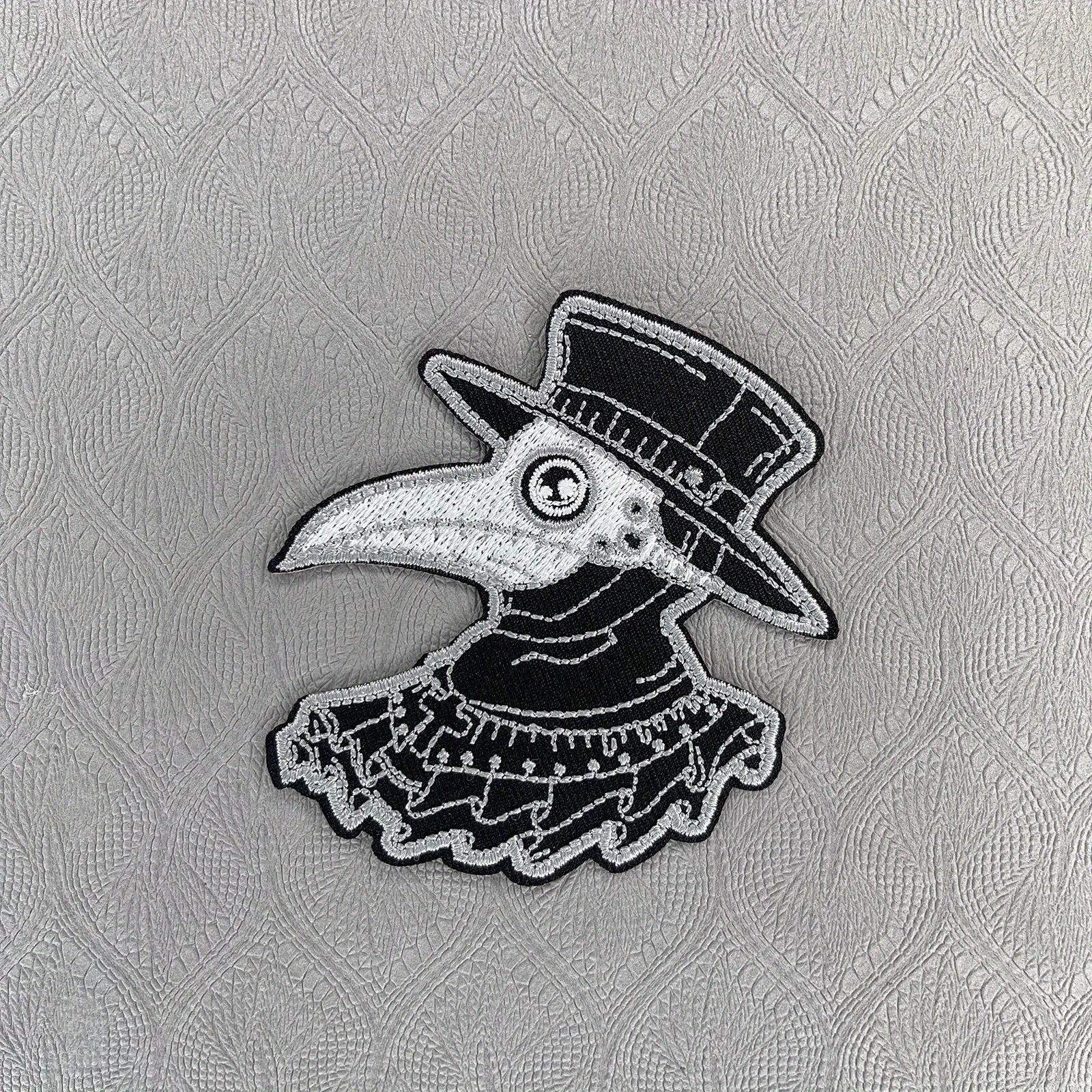 Heavy Industry Skull Guitar Crow Embroidery Sticker
