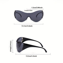 Y2K Futuristic Rimless Sunglasses UV400