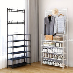 Carbon Steel Shoe Hat Rack Foyer Coat Rack, 4-5 Layers Storage Shelves