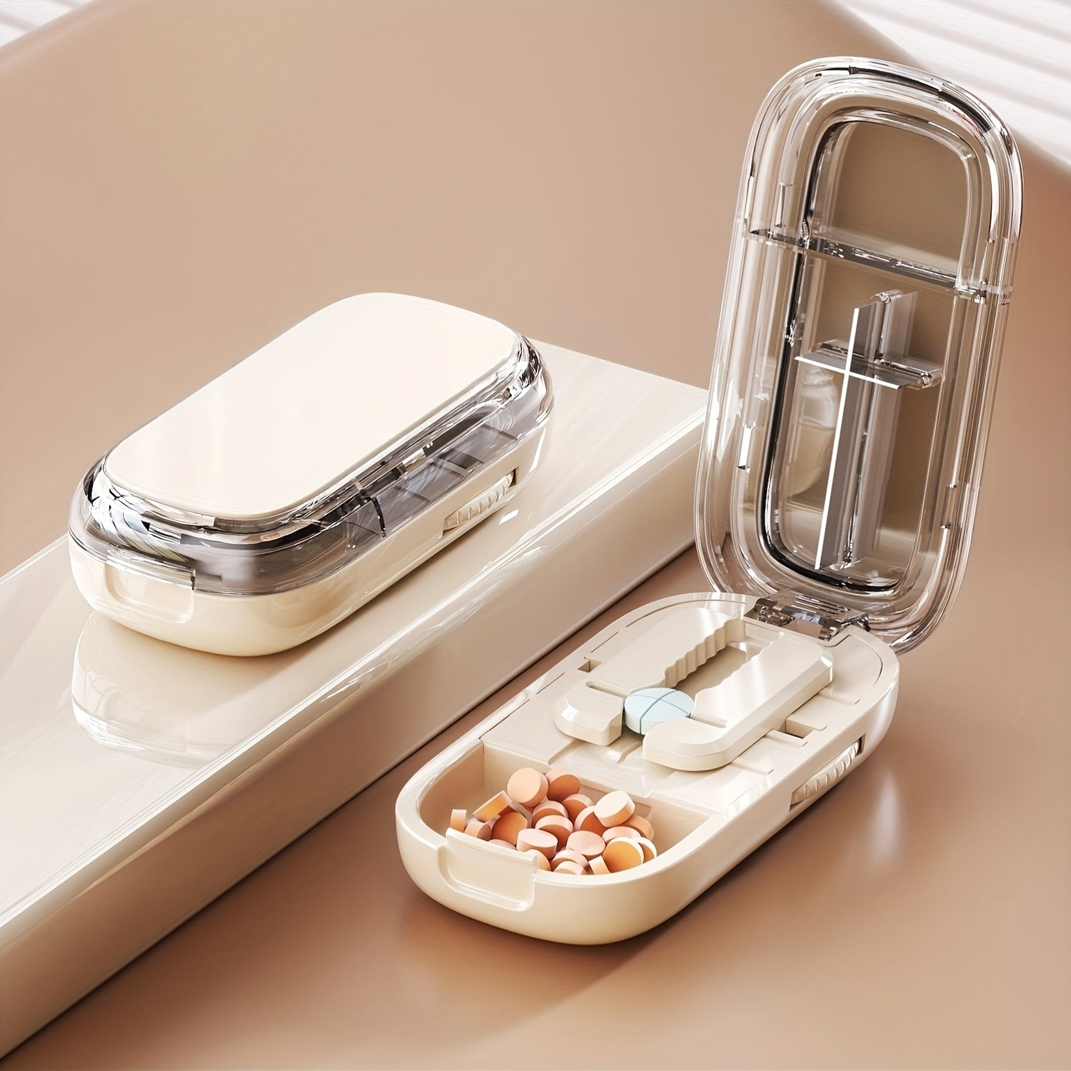 LDQ Pill Cutter and Divider Portable Medication Dispenser