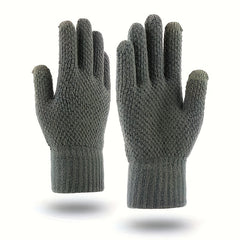 Velvet Non Slip Knitted Winter Gloves Touch Screen
