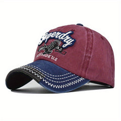 Eagle Embroidered Baseball Cap Vintage Letters Sun Hat