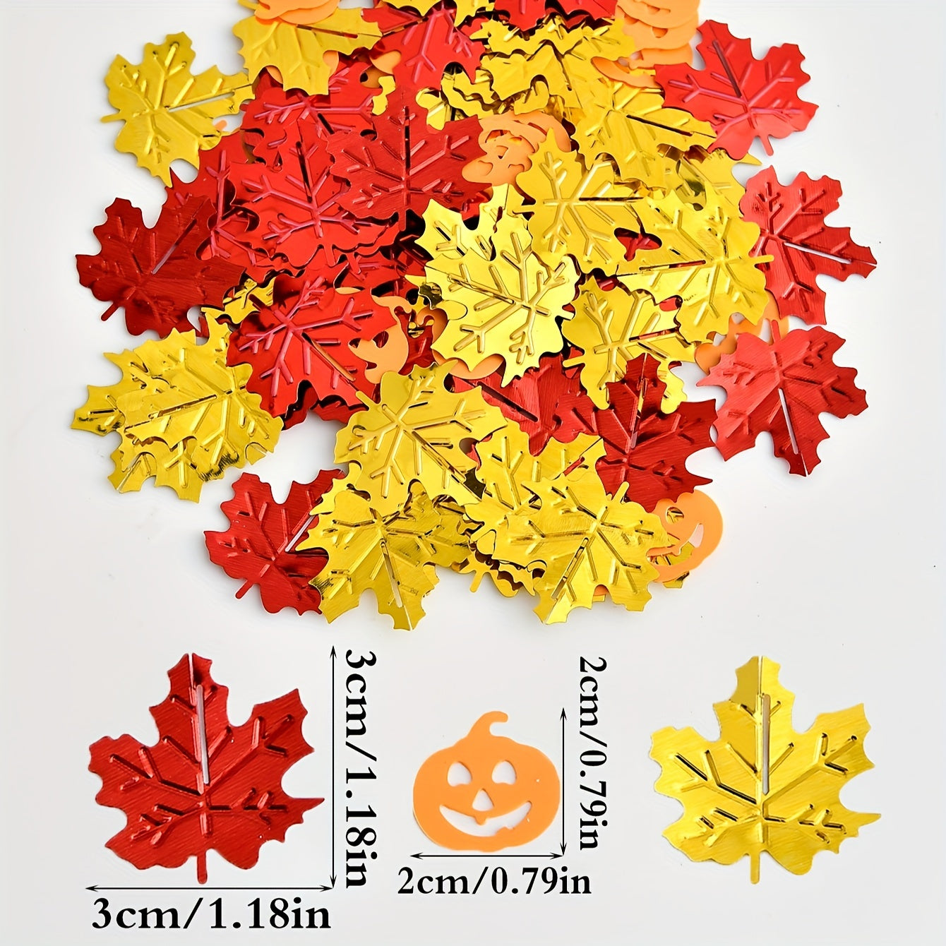Maple Leaf Decoration Confetti, Autumn Fall Holiday Party Table Scatter Decor