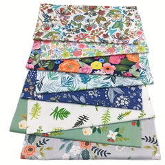 8pcs Multicolor Patchwork Fabric Cotton Sewing Quilting Needlework Material DIY