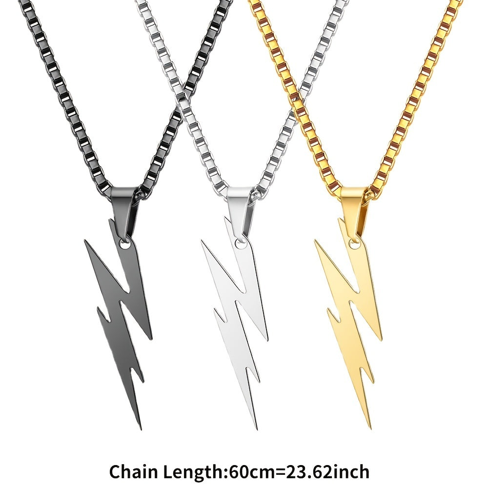 Personality Lightning Necklace Geometric Necklace for Men