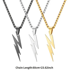 Personality Lightning Necklace Geometric Necklace for Men