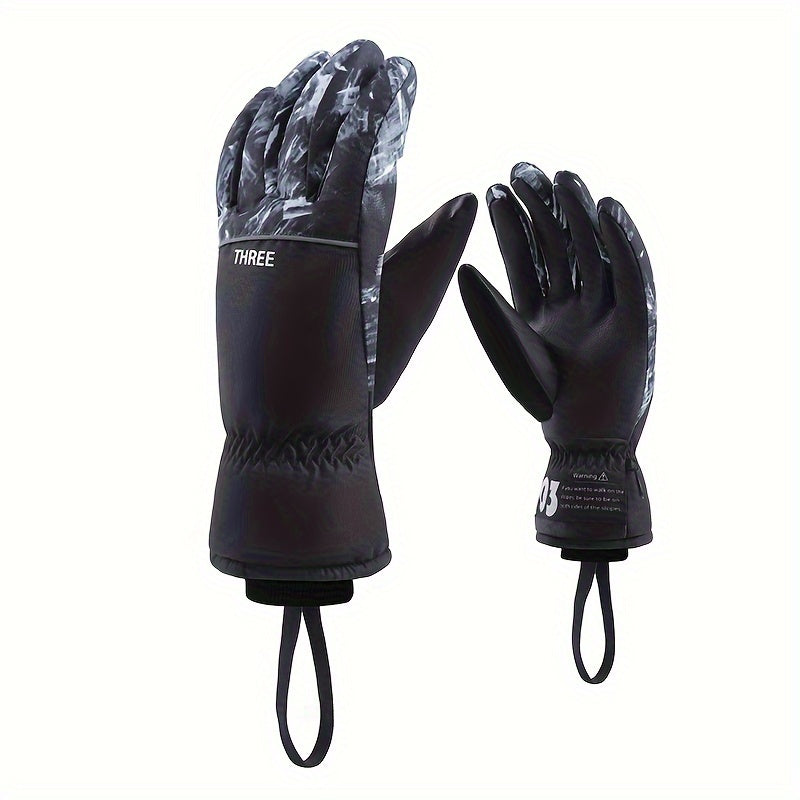 Winter Windproof Waterproof Thicken Gloves Touch Screen Plush Gloves