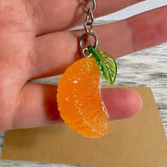 Tangerine KeyChain Refreshing Orange Piece Key Chain For Men