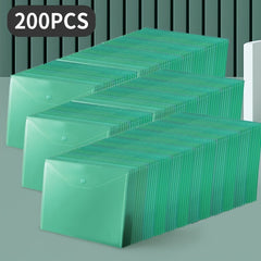 200pcs Transparent A4 File Bag Document Storage Bag Office And School File Bag