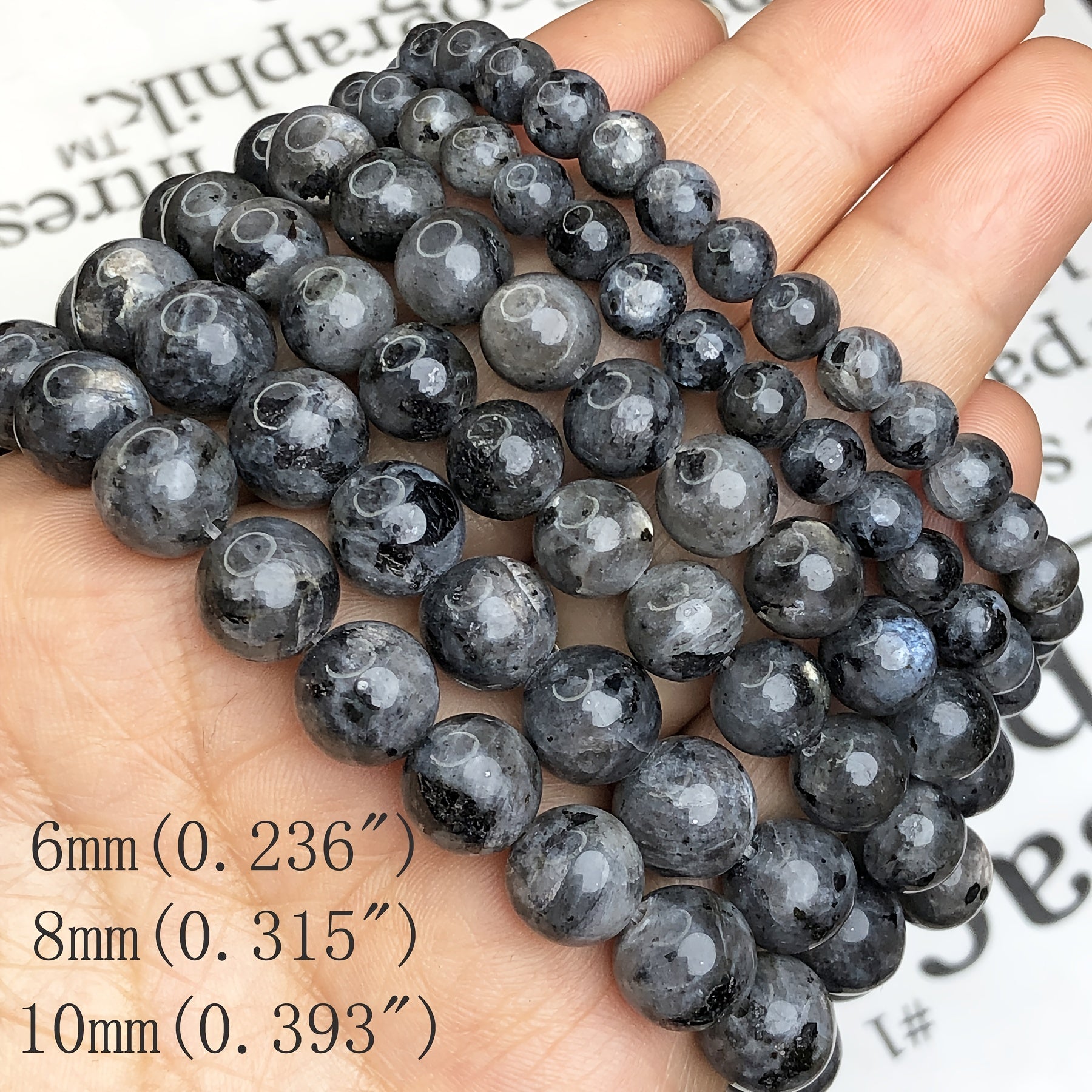 Labradorite Bead Round Loose Spacer Beads 6 8 10mm