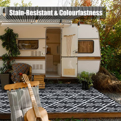 Non Slip Waterproof Reversible Outdoor Rug Multiple Sizes