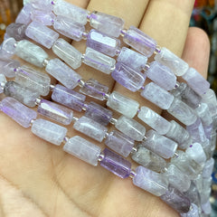 31pcs Natural Stone Cylindrical Loose Beads DIY Bracelet Jewelry Accessories