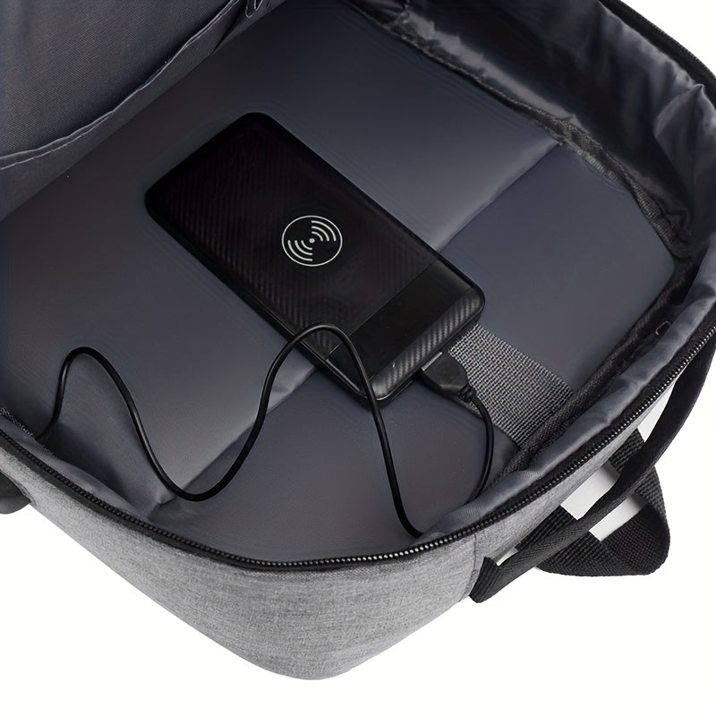 Casual Laptop Backpack USB Charging Port Business Travel Bag