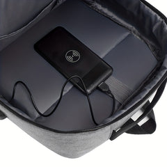 Casual Laptop Backpack USB Charging Port Business Travel Bag
