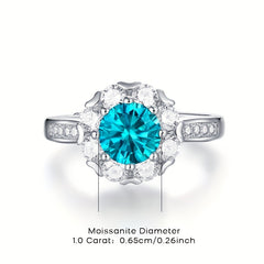 1ct Moissanite Silvery Wedding Band For Women