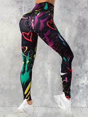 High Waist Printed Yoga Leggings for Women