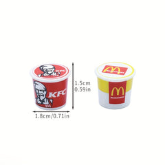 5pcs Set 1 12 Dollhouse Mini Fast Food Family Bucket Model Toys