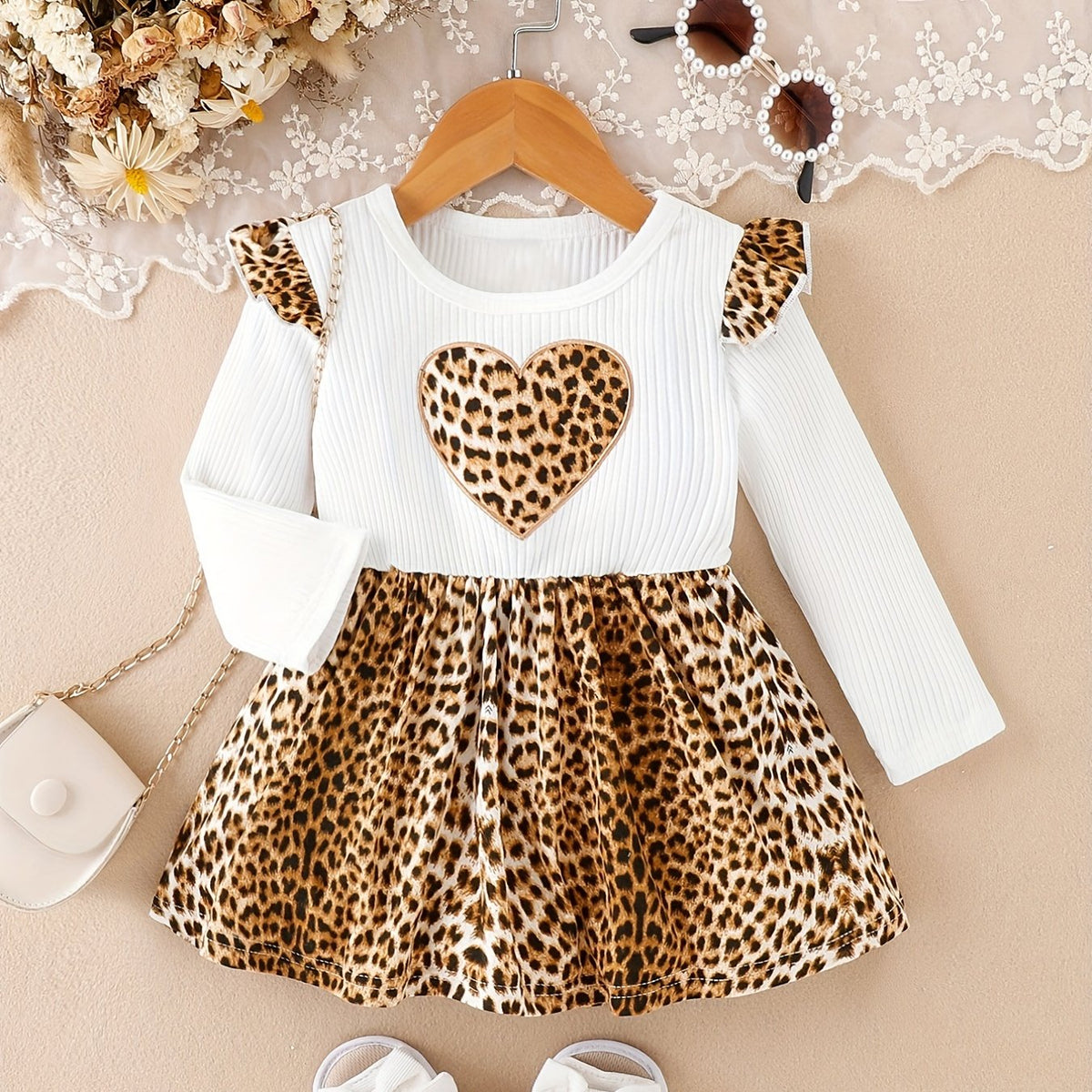 Baby Girl Love Leopard Print Dress