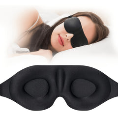 3D Contoured Sleep Eye Mask Soft Blindfold Adjustable Strap