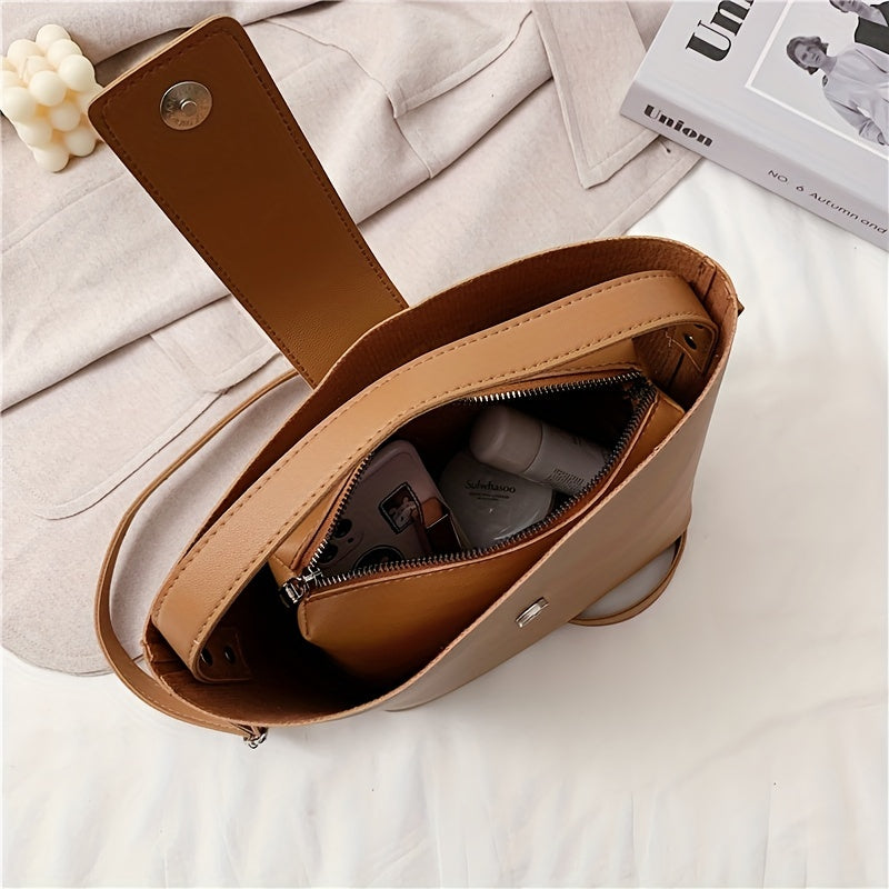 Minimalist Shoulder Bag with Purse for Work