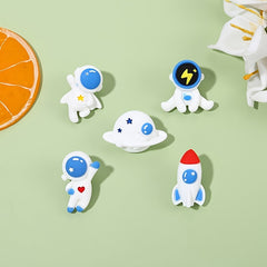 Cartoon Astronaut Resin Spaceman Pin Brooches for Kids