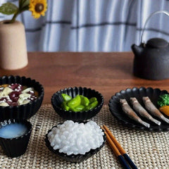 8pcs 1:6 Dollhouse Tableware Utensil Set for Kitchen Furniture Photo Props