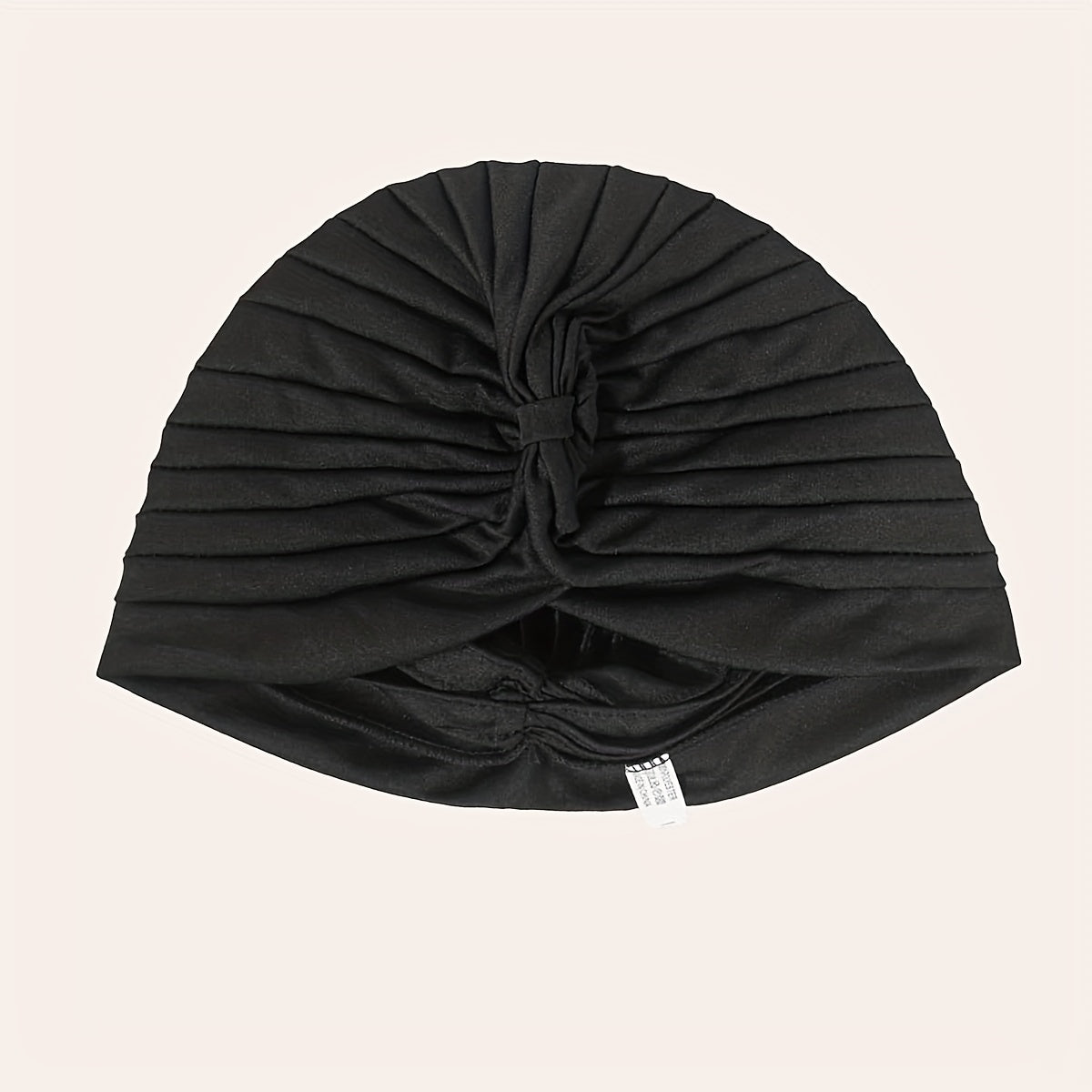 2pcs Turban Cap BowKnot Pleated Head Wraps Elastic Ramadan Head Scarf