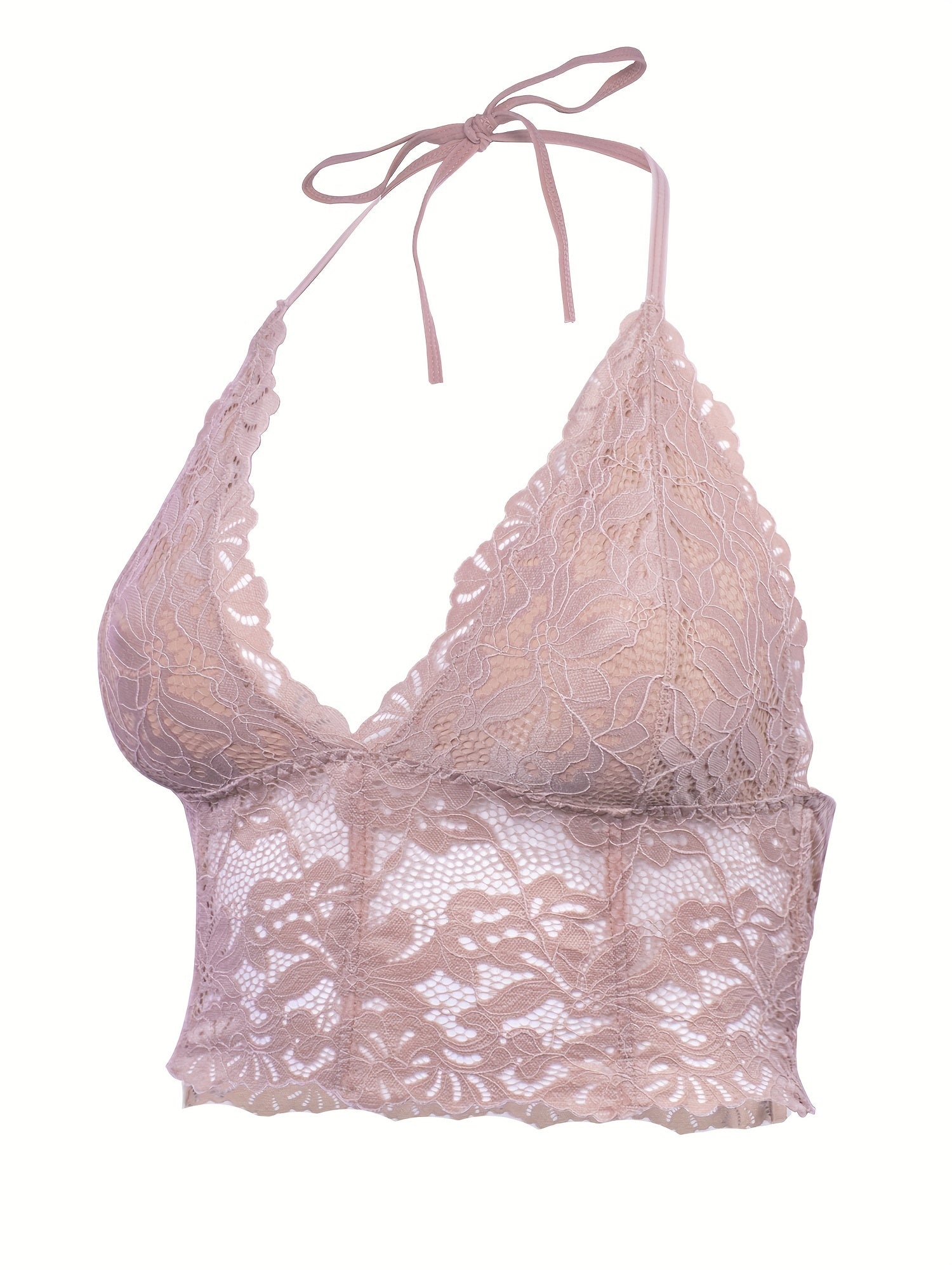  Lace Halter Neck Sexy Bra Women's Cami Tops