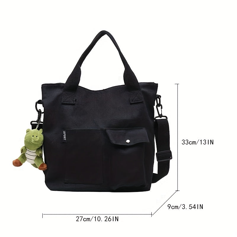 Canvas Tote Bag Women's Handbag Large Capacity Crossbody Purse