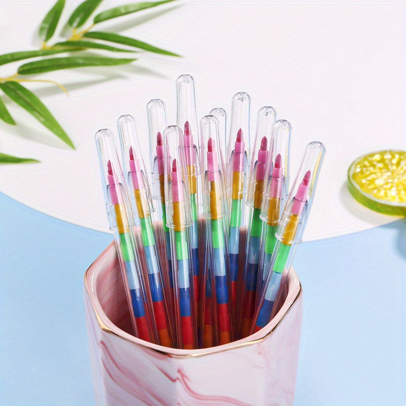 16pcs Colored Graffiti Crayons Back to School Supplies Kids Party Favors