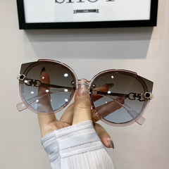 Large Cat Eye Sunglasses Casual Gradient UV400
