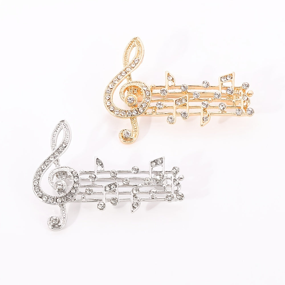 Rhythm Full Drill Jumping Brooch Women's Sweater Corsage Anti-lapsing Pin