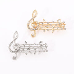 Rhythm Full Drill Jumping Brooch Women's Sweater Corsage Anti-lapsing Pin