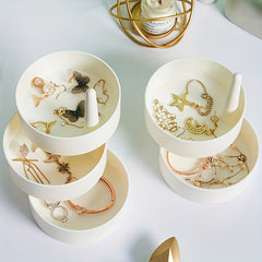 360 Degree Rotating Jewelry Storage Box for Earrings Rings and Small Items
