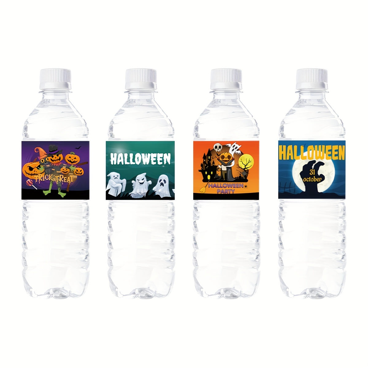 Halloween Theme Waterproof Bottle Stickers for Decorations