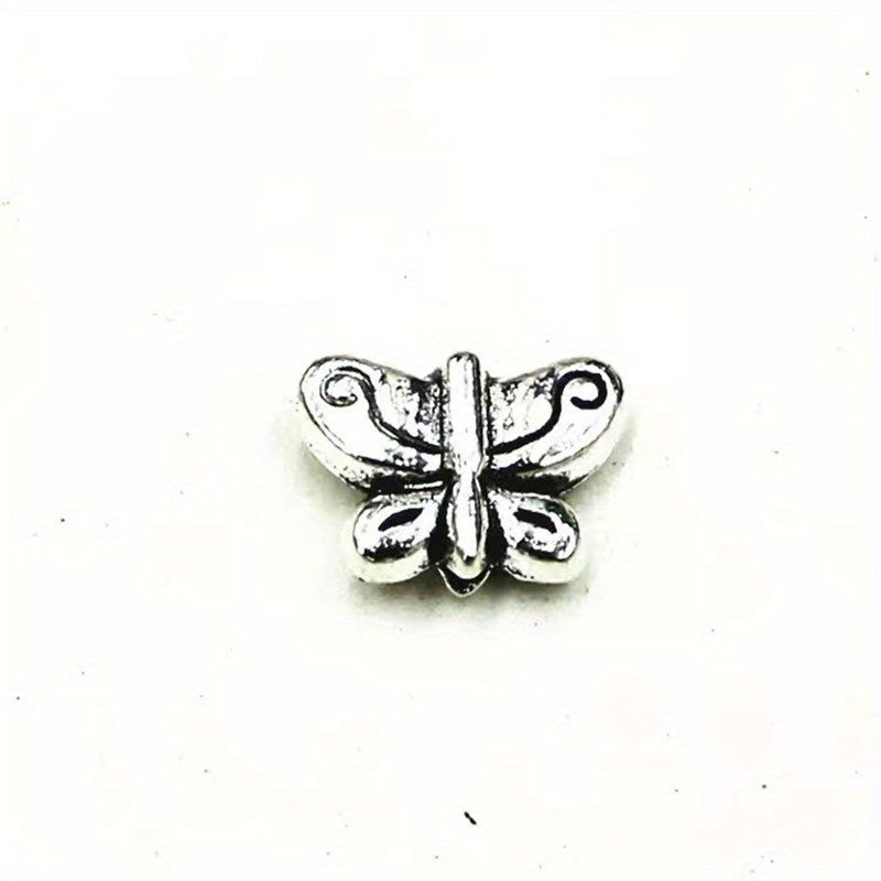 10pcs Butterfly Flower Owl Alloy Spacer Beads For DIY Jewelry Making