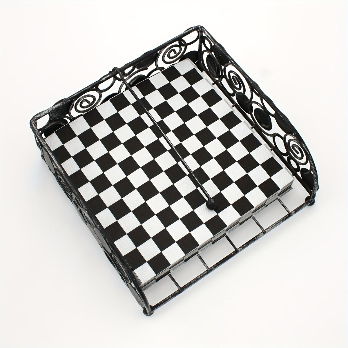 20Pcs Disposable Checkered Square Napkins for Bathroom Hotel Kitchen Party
