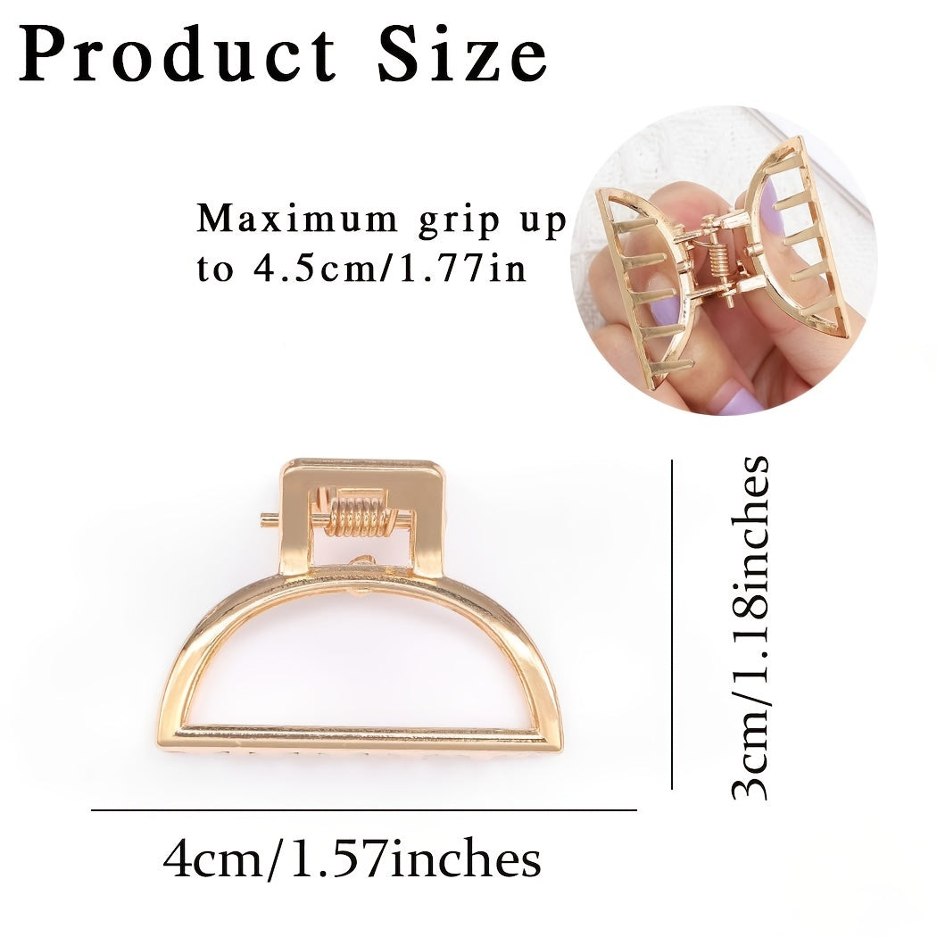 Golden Hair Claw Clip Non Slip Strong Hold Grip Hair Jaw Clip