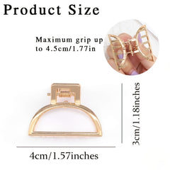 Golden Hair Claw Clip Non Slip Strong Hold Grip Hair Jaw Clip