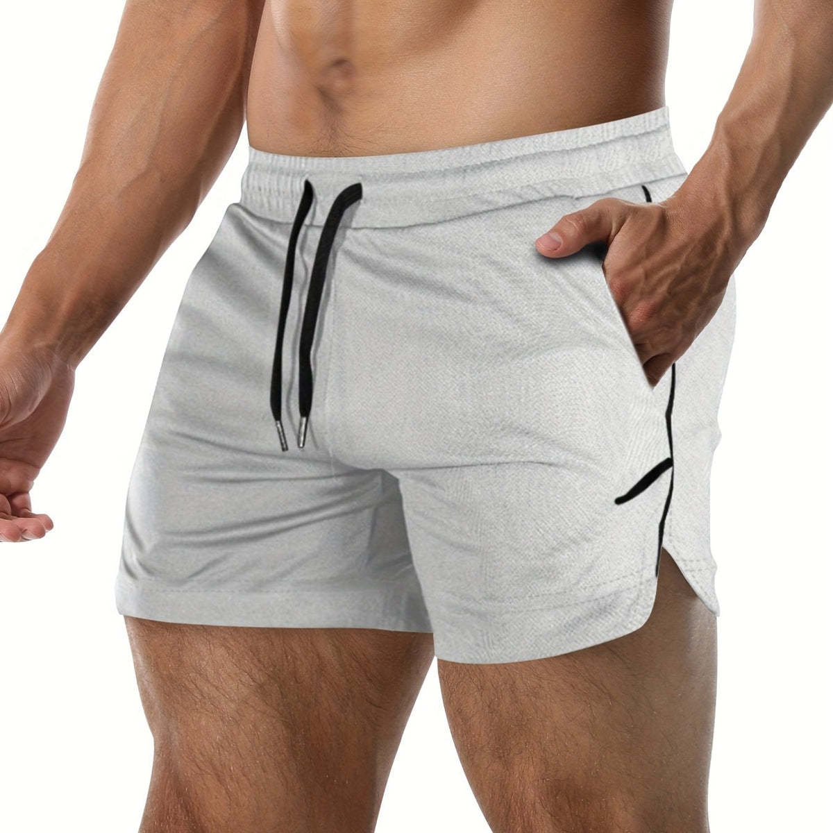 Stretchy Men's Workout Shorts for Fitness & Bodybuilding
