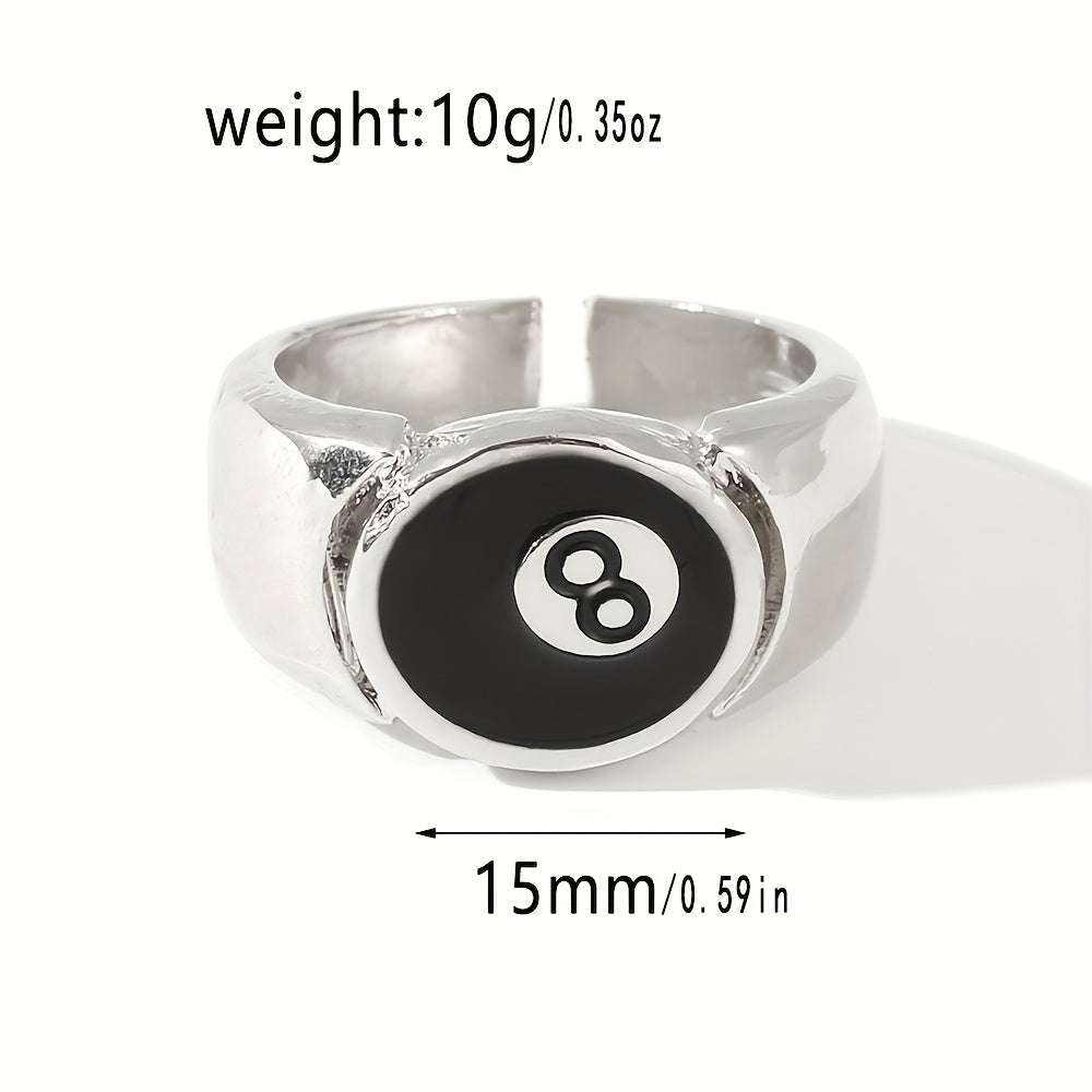 Men's Oil Drop Finger Ring No 8