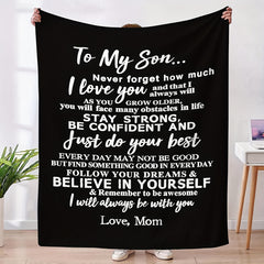 1PC Warm Flannel Throw Blanket Portable Home Gift From Mom