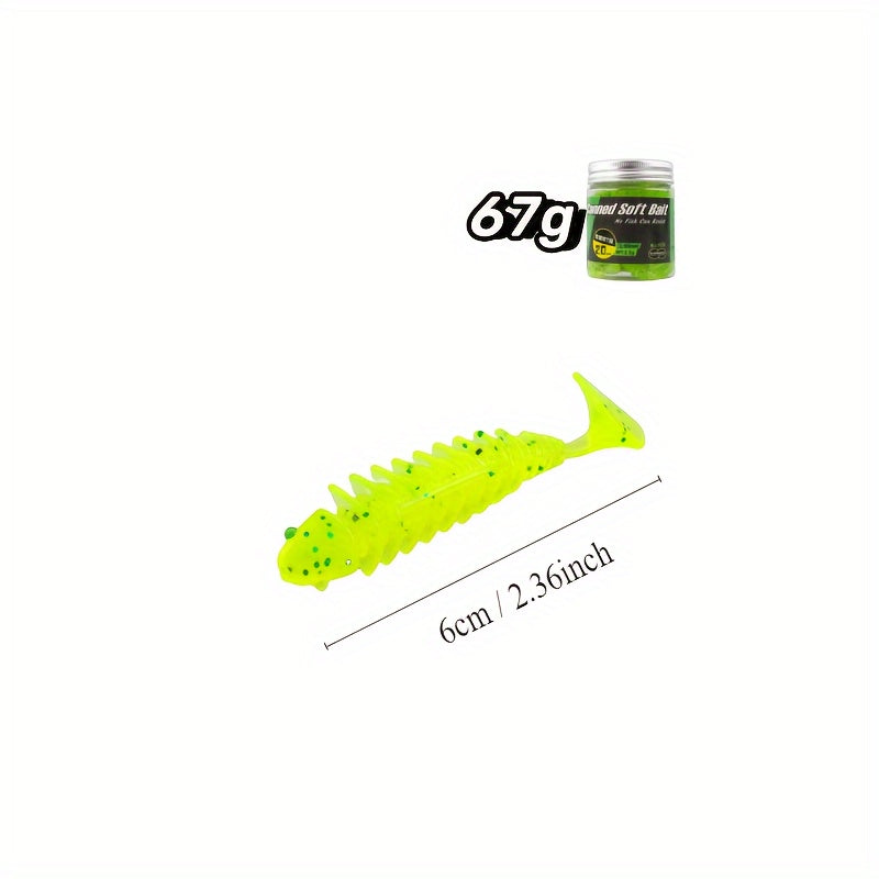20 Pcs 3.5 Threaded Paddle Tail Swimbait Texas Rig Soft Lure Slow Sinking
