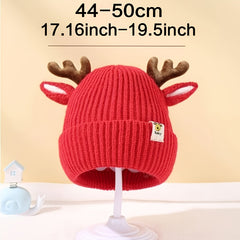 Christmas Antlers Warm Baby Knitted Hat