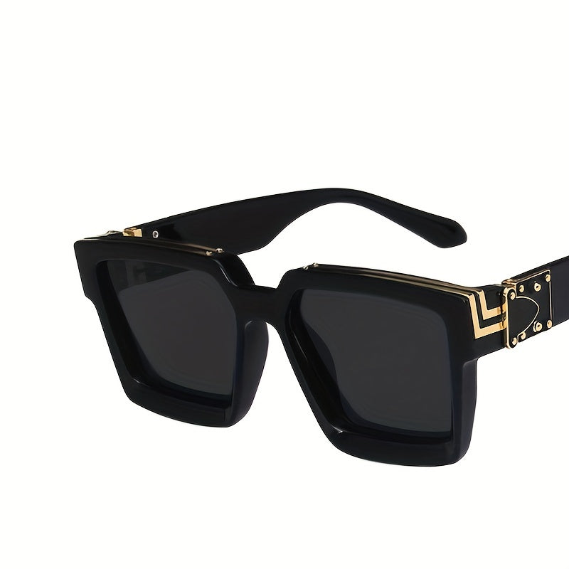 Large Square Sunglasses Rivet UV400 Sun Shades Driving Beach Travel