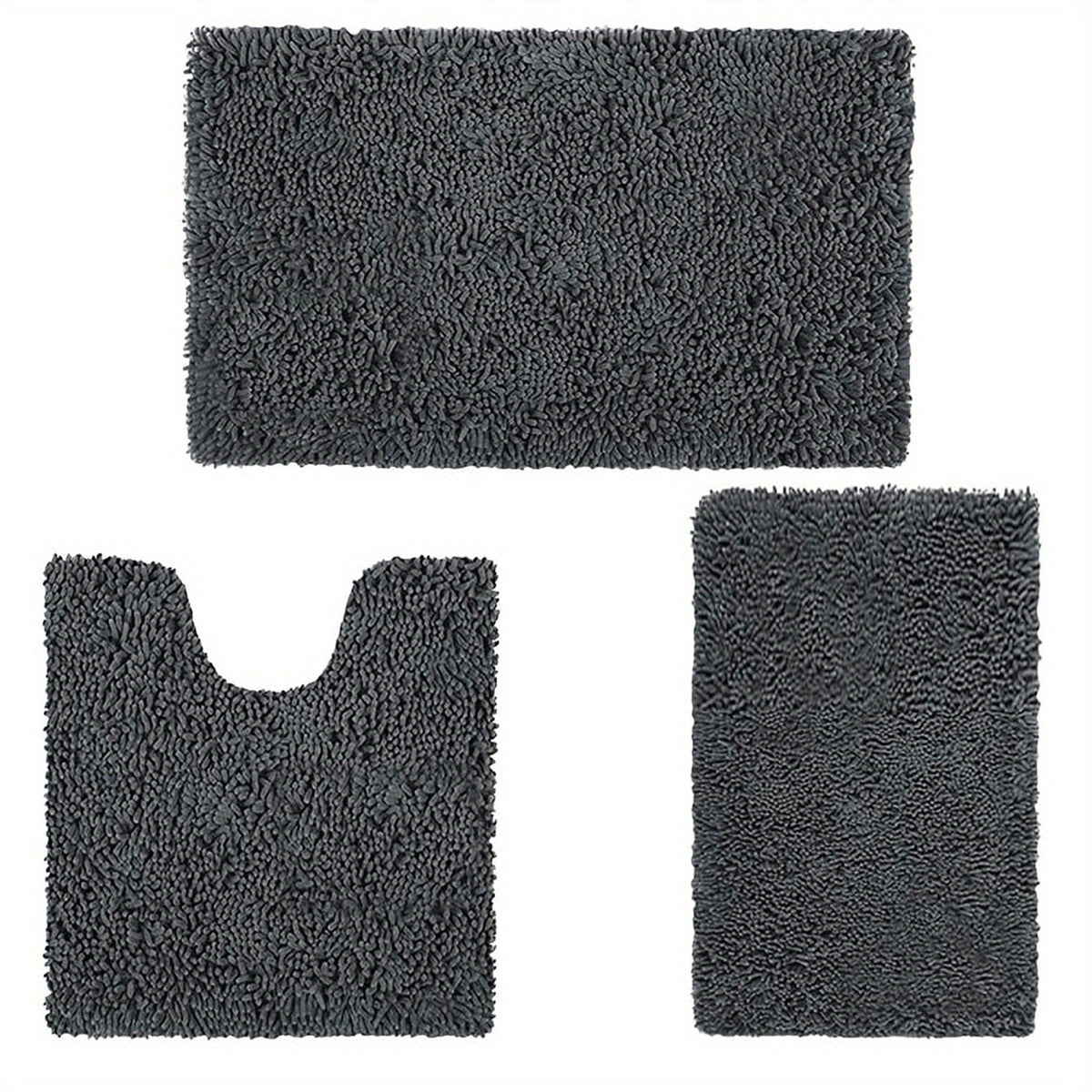 3pcs Non slip Floor Mat Plush Indoor Mat Bathroom Mat Bathroom Floor Mat