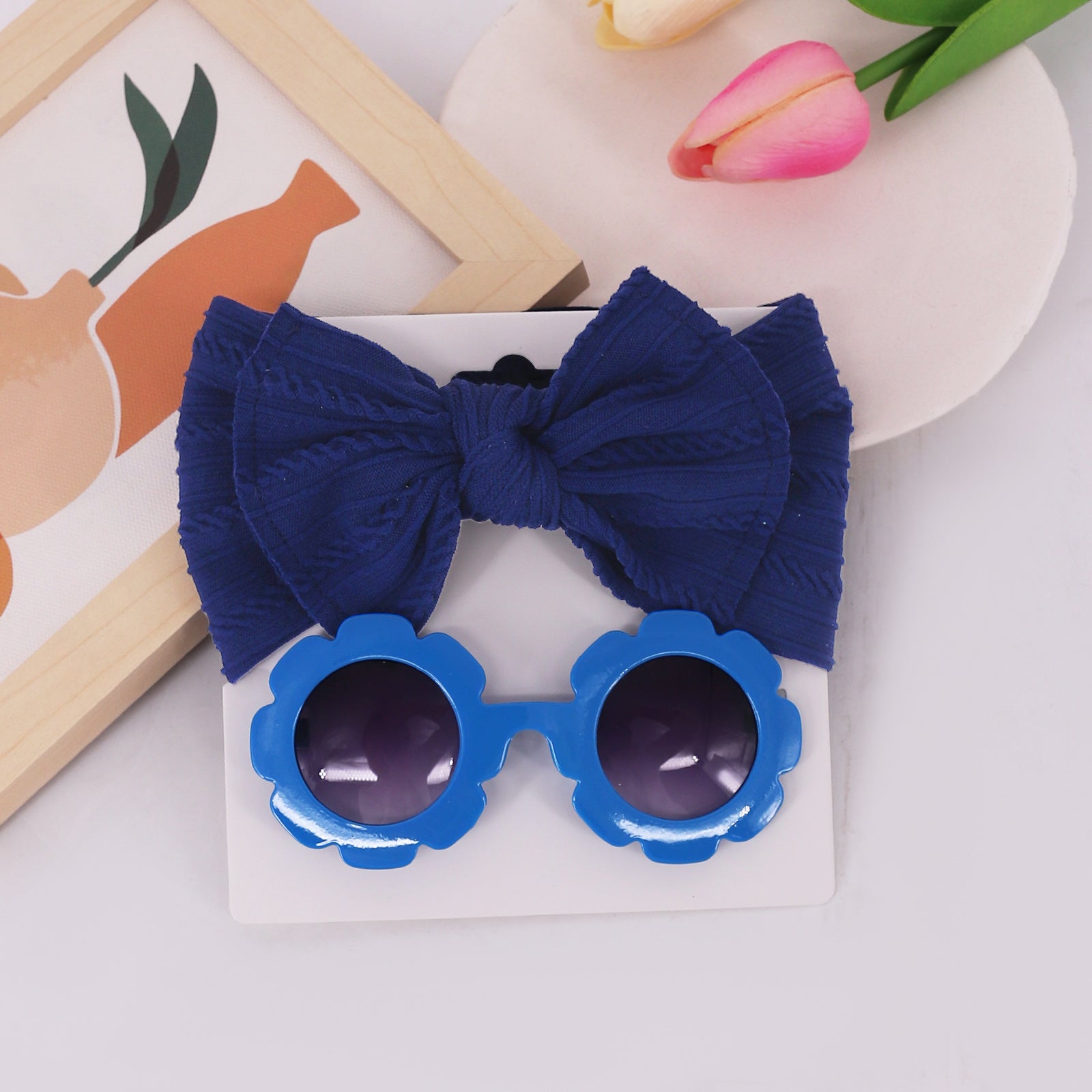 Girls Bowknot Headband & Sunglasses Set for Sweet Style