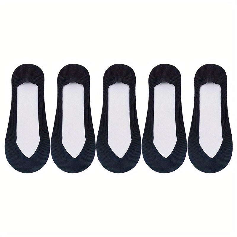 5 Pairs Seamless No Show Socks Lightweight Ankle Socks Women's Stockings