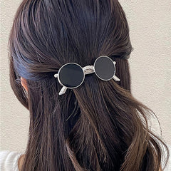 Golden Metal Hairpin Hair Clips Sunglasses Shape Hair Barrettes Hair Accessories